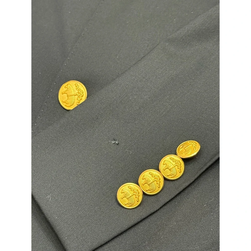 Brooks Brothers 1818 Regent Blazer Navy Wool 41R  Gold Button Sport Coat Mens